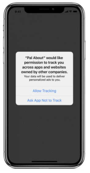 Apple Tracking Permissions: allow tracking or ask app not to track your data 